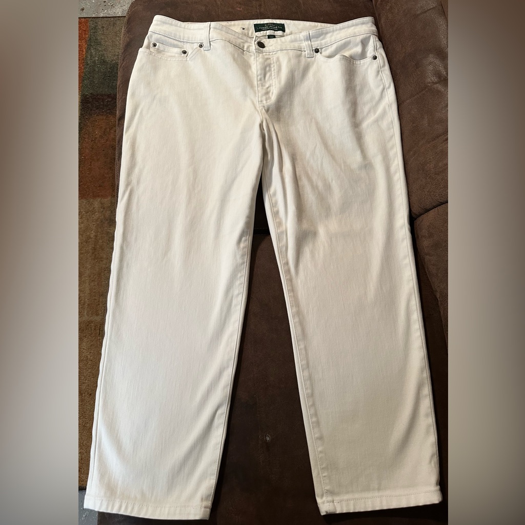 Lauren Ralph Lauren Plus Size Classic Straight Cropped Jeans - Euc